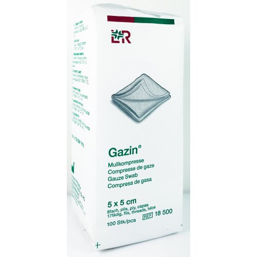 100 Stücke Lohmann & Rauscher Gazin Gaaskompressen 5 x 5cm