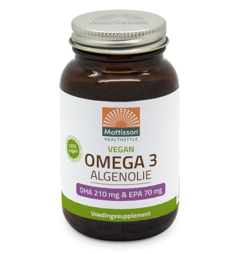 Mattisson Omega 3 Algenolie DHA 210 mg EPA 70 mg Vegan 60 Kapseln