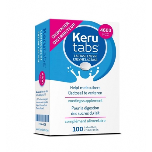 100 tabletten Kerutabs Lactase Enzym 4600 FCC