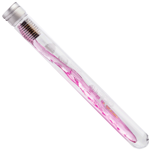 1 stuks NovaCare Tandenborstel Microgoud Houtskool Roze