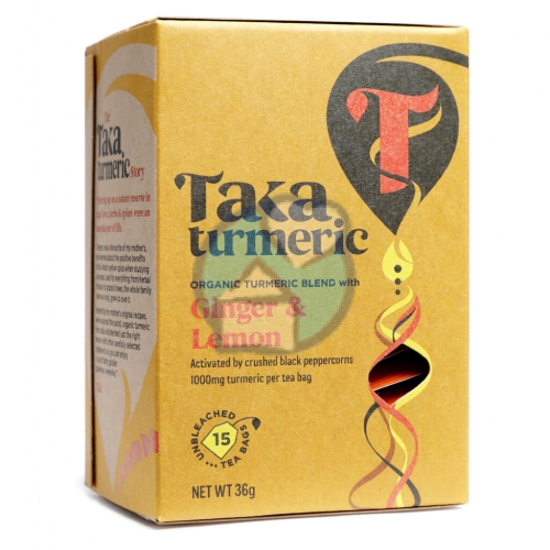 Taka Turmeric Ginger & Lemon Kurkuma Thee Biologisch 15 Tüte