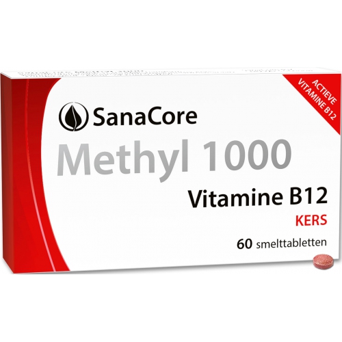 60 smelttabletjes SanaCore Methyl 1000 Vitamine B12