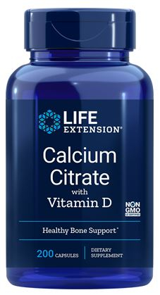 200 Kapseln Life Extension Calcium Citrate with Vitamine D3