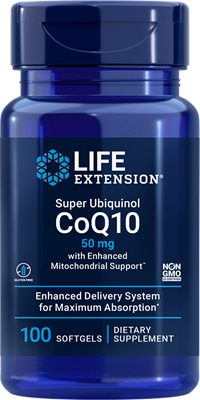 Life Extension Super Ubiquinol CoQ10 50 mg with enhanced Mitochondrial Support