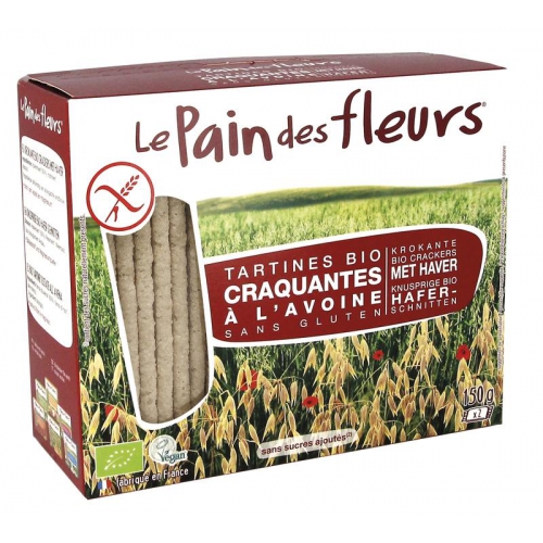 Le Pain des Fleurs Krokante Bio Crackers met Haver Biologisch