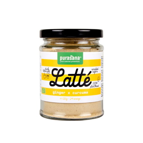 Purasana Latté Ginger & Curcuma Biologisch 120 gram