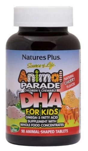 Natures Plus Animal Parade DHA for Kids 90 kauwtabletten