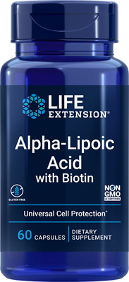 60 Kapseln Life Extension Alpha-Lipoic Acid with Biotin 250 mg