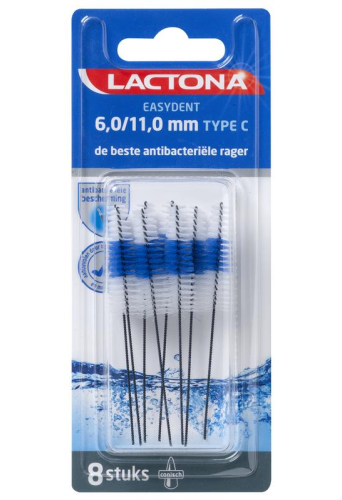 Lactona Easydent 6,0-11,0 mm Type C Antibacteriële Rager 8 pieces