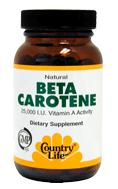 Country Life Beta Carotene 25000ie 100 capsules