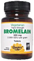 Country Life Bromelaine 500mg 30 Tabletten