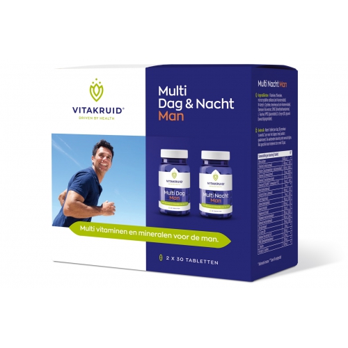 2 x 30 Tabletten Vitakruid Multi Dag & Nacht Man