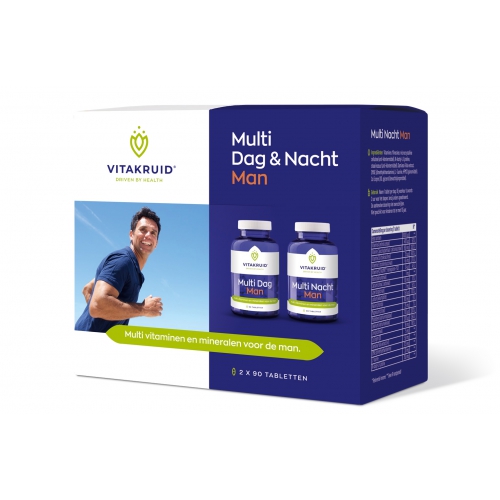 2 x 90 Tabletten Vitakruid Multi Dag & Nacht Man