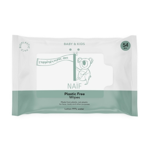 Naif Baby & Kids Plastic Free Wipes Babydoekjes 54 Stücke