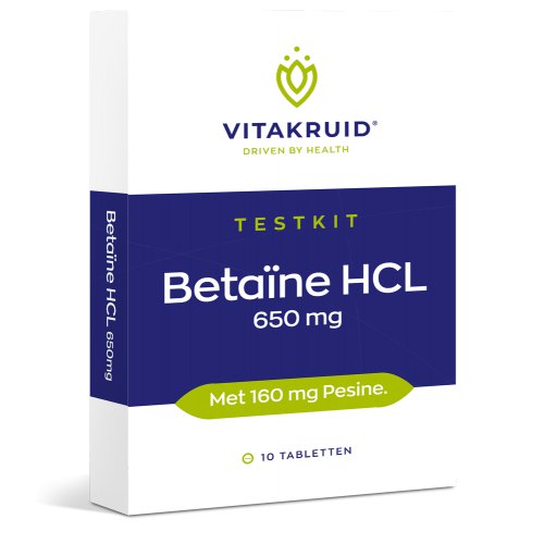 10 Tabletten Vitakruid Betaine HCL 650 mg Testkit