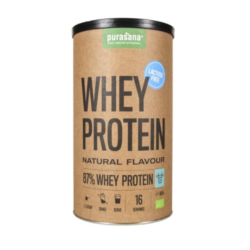 Purasana Whey Protein Isolate Natural Lactose Free Biologisch 400 gram