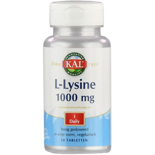 50 tabletten KAL L-Lysine 1000 mg