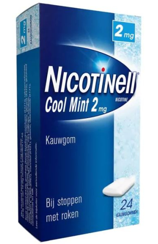 24 stuks Nicotinell Kauwgom Cool Mint 2mg