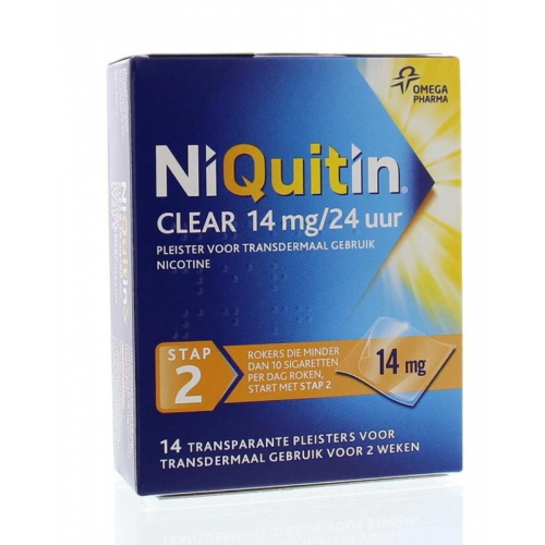 14 stuks Niquitin Pleisters Stap 2 14 mg