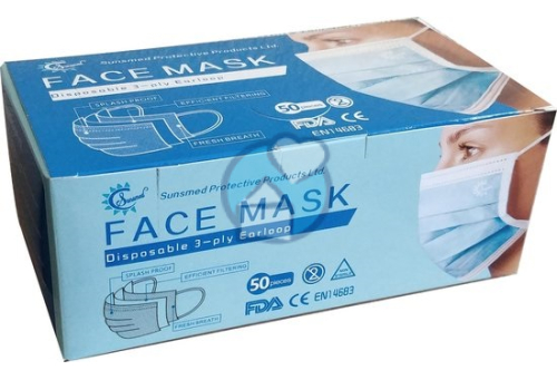 Sunsmed Protective Products Ltd. Face Mask 50 Stücke