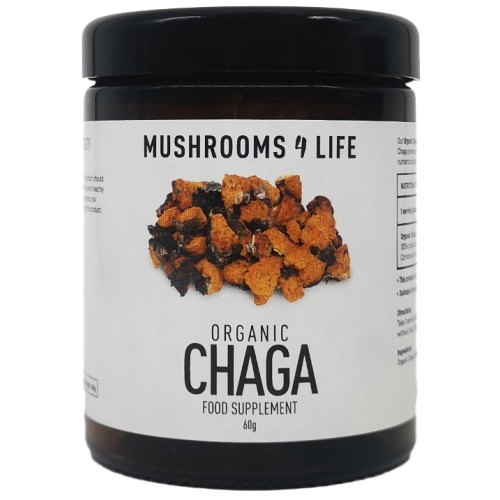 60 Gramm Mushrooms For Life Chaga Powder Biologisch