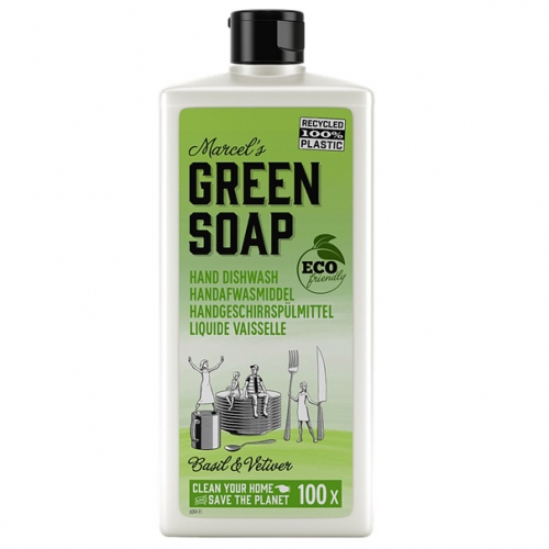 Marcel's Green Soap Afwasmiddel Basilicum & Vetiver Gras 500 ml