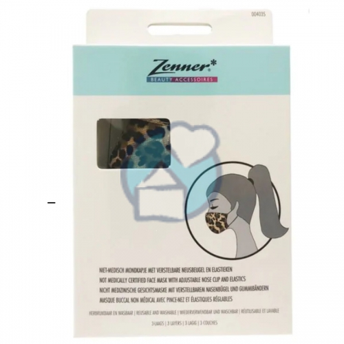 Zenner Niet-Medisch Mondkapje met Verstelbare Neusbeugel Panter 1 Stück