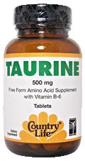 Country Life Taurine 500mg 50 capsules