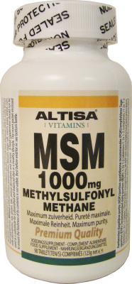 90 tabletten Altisa MSM 1000 mg Premium Quality