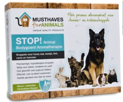 4 x 8 ml Stop! Animal Bodyguard Stop! Druppels
