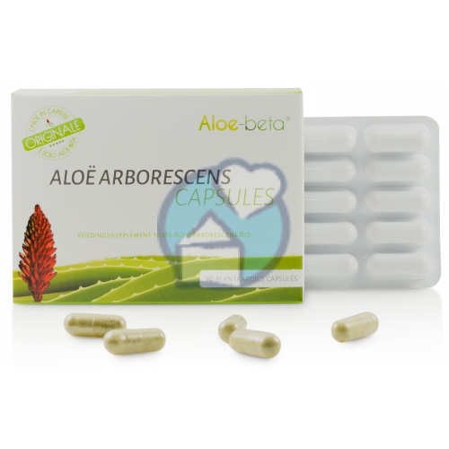 Aloe-Beta Aloë Arborescens Capsules Biologisch 30 Kapseln
