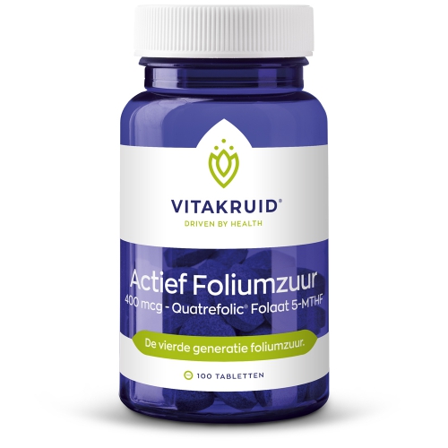 90 Tabletten Vitakruid Actief Foliumzuur 400 mcg