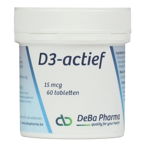 DeBa Pharma D3-Actief 15 mcg 60 Tabletten