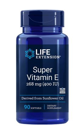 90 Softgels Life Extension Super Vitamin E 400 IU