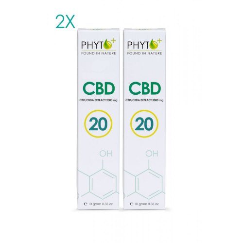 2 x 10 gram Phytoplus CBD  CBDA Extract 20%
