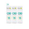 3 x 10 ml Phytoplus CBD CBDA Olie 15%