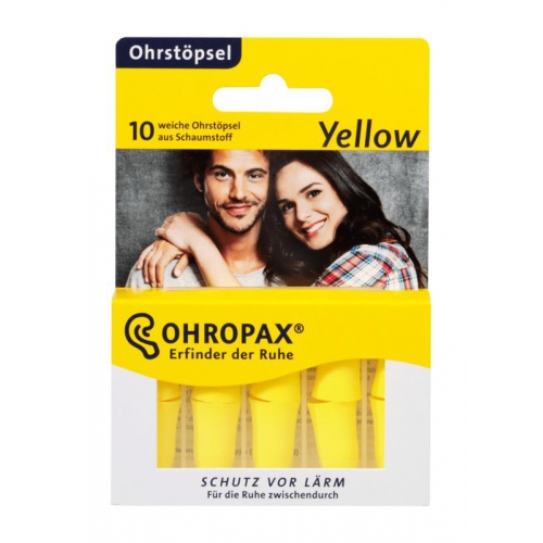 Ohropax Yellow Oordopjes Schuim Tegen Lawaai 10 Stücke