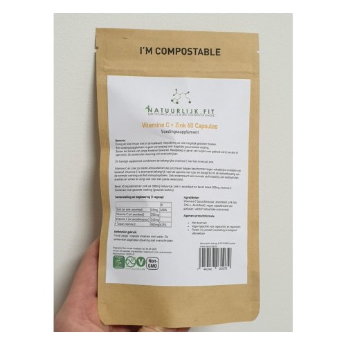 Natuurlijk.Fit Vitamine C + Zink 60 capsules