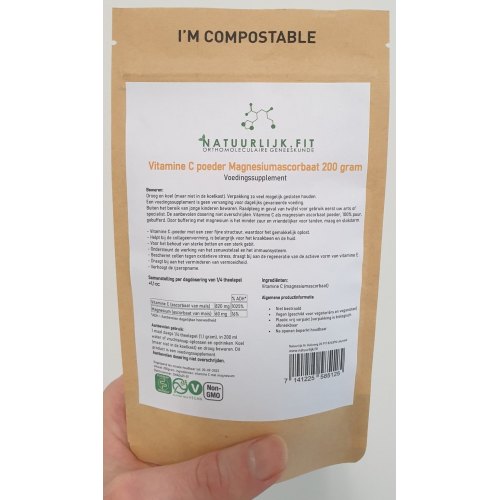 Natuurlijk.Fit Vitamine C Poeder Magnesiumascorbaat 200 gram
