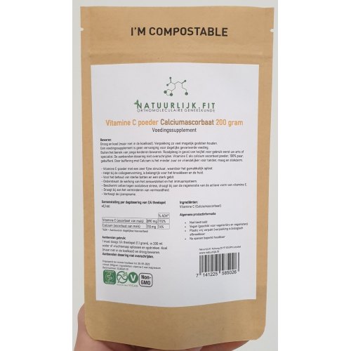 Natuurlijk.Fit Vitamine C Calciumascorbaat Poeder 200 gram