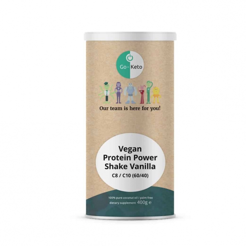Go-Keto MCT Poeder Proteïne Keto Shake Vanille Vegan 400 Gramm