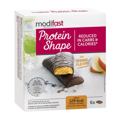 6 x 31 Gramm Modifast Protein Shape Repen Sinaasappel Chocolade