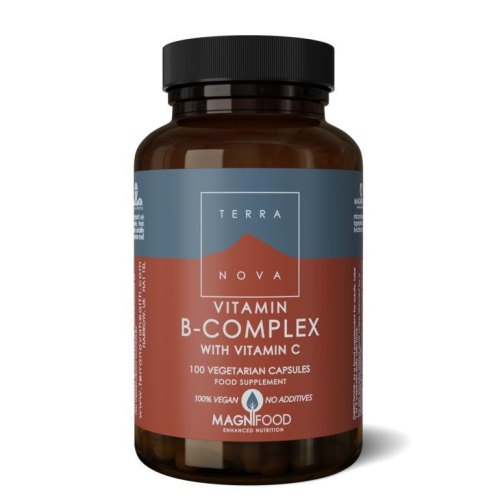 100 capsules Terranova Vitamin B-Complex with Vitamin C