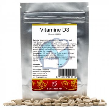 Sensipharm Vitamine D3 30 mcg - 1200 IE 100 tablets