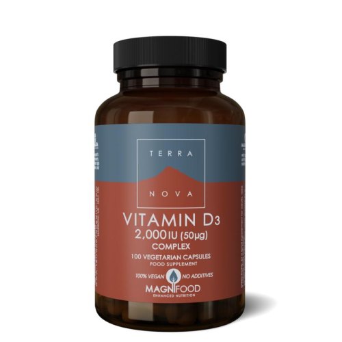 100 Kapseln Terranova Vitamin D3 2000 IU  50 mcg Complex