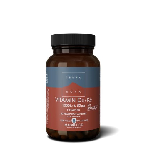 Terranova Vitamin D3 + K2 1000 IU & 50 mcg Complex