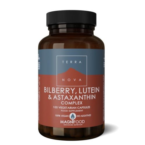 100 capsules Terranova Bilberry, Lutein & Astaxanthin Complex