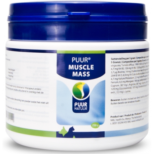250 Gramm Puur Natuur Puur Muscle Mass / Spieropbouw Hond & Kat