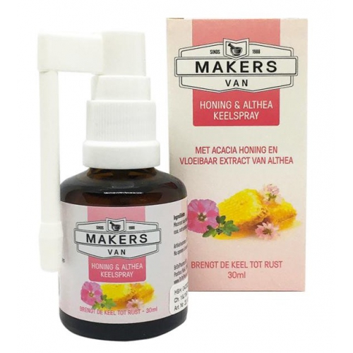 Hoestdrank Makers Honing & Althea Keelspray 30 Ml