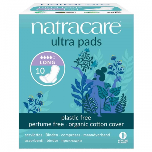 Natracare Maandverband Lang Natural Ultra Pads 10 Stücke